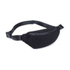 Woven Neoprene Belt Bag in Black