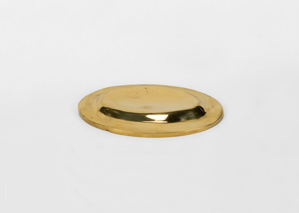 Braided Oval Catch All Bowl or Small Jewelry Tray in Brass