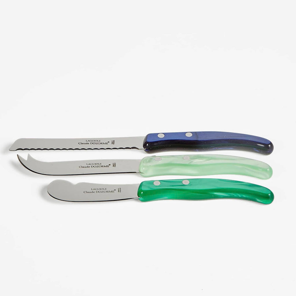 Berlingot Laguiole Breakfast (Cheese) Knives, Set of 3