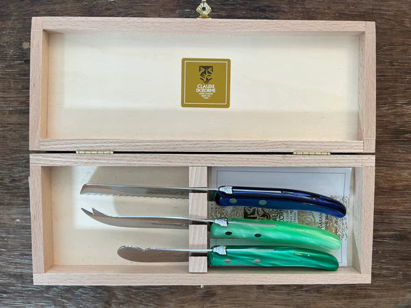 Berlingot Laguiole Breakfast (Cheese) Knives, Set of 3