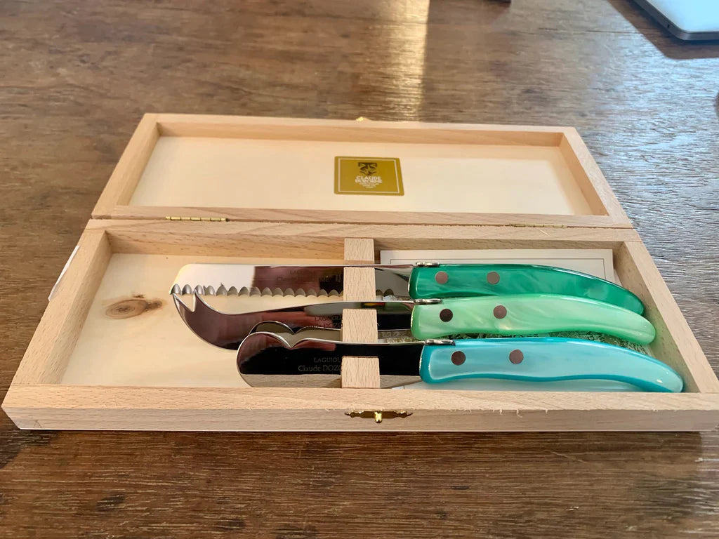 Berlingot Laguiole Breakfast (Cheese) Knives, Set of 3