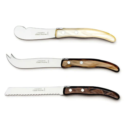 Berlingot Laguiole Breakfast (Cheese) Knives, Set of 3