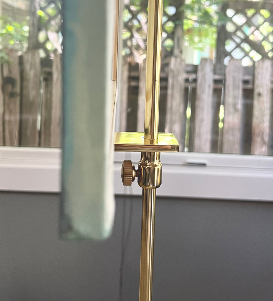 Tall Standing Tabletop Easel in Brass