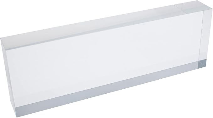 Rectangular Clear Lucite Gallery Block (1.125" Height/Thickness)
