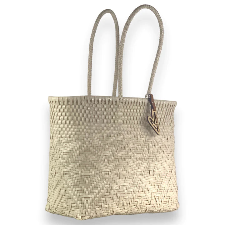 Monochrome Tote in Ivory by Maria Victoria