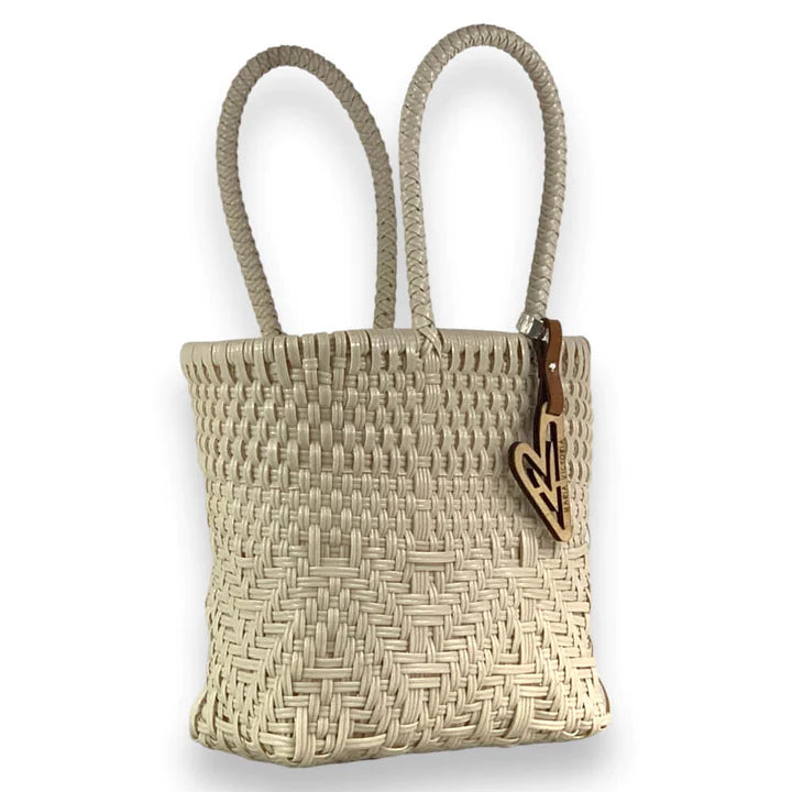 Monochrome Tote in Ivory by Maria Victoria