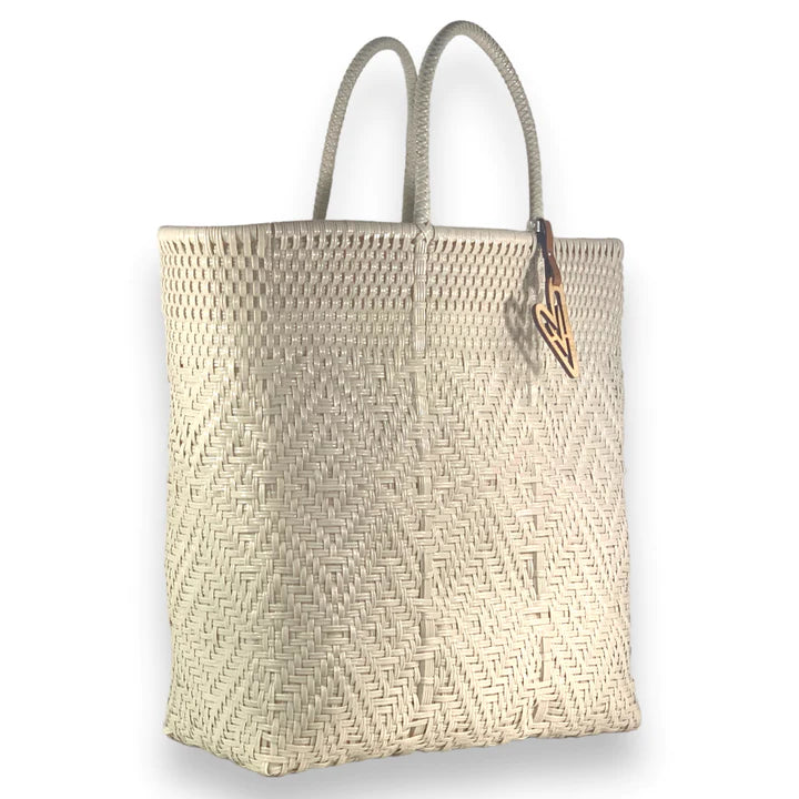 Monochrome Tote in Ivory by Maria Victoria