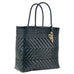 Handwoven Monochrome Tote in Black by Maria Victoria