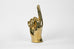 Number One (# 1) or the Pointing Emoji Hand Sign Sculpture in Brass