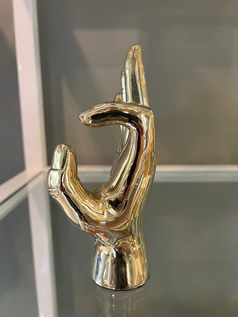 W. C. Hand Sign Sculpture in Brass