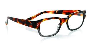 Bossy (Style 2418) Readers in Tortoise & Black Variegated Front with Tortoise Temples (Color 74)