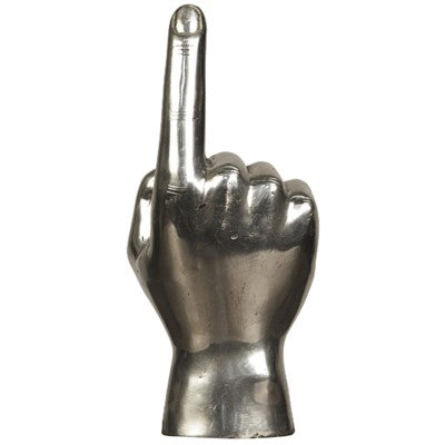 Number One Hand Sculpture in Silver Finish