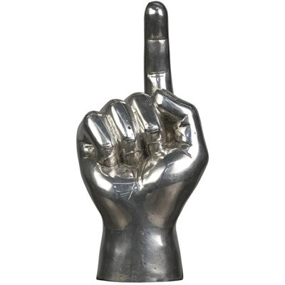 Number One Hand Sculpture in Silver Finish