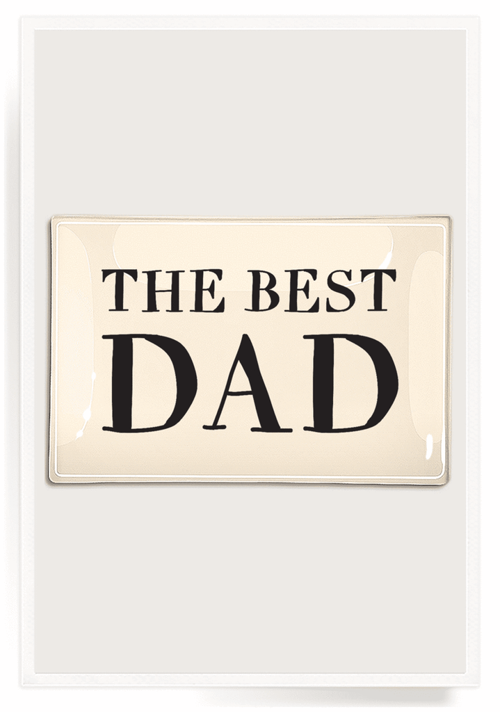 The Best Dad Decoupage Glass Tray