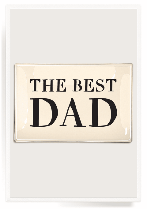 The Best Dad Decoupage Glass Tray