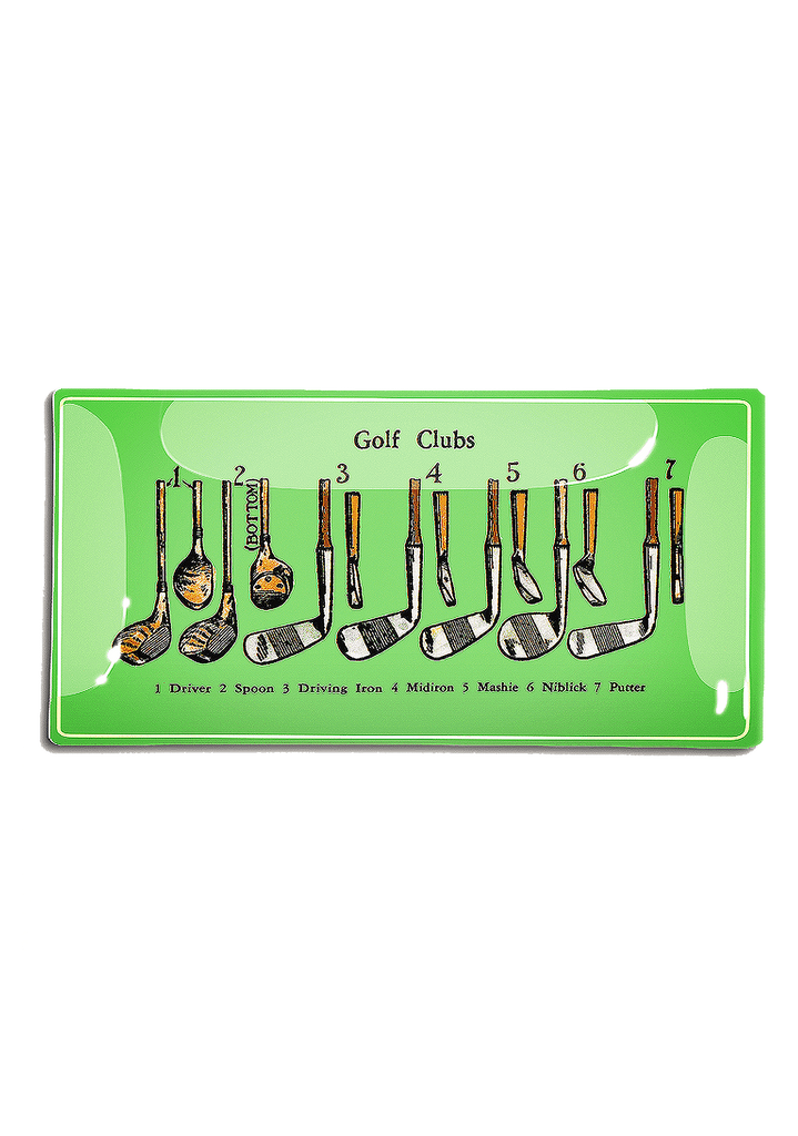 Hole In One Golf Decoupage Glass Tray