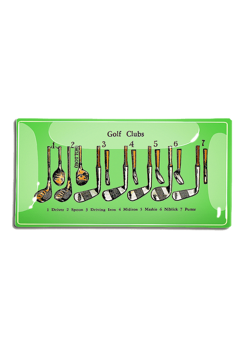 Hole In One Golf Decoupage Glass Tray