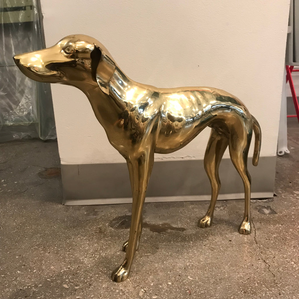 Vintage Brass Greyhound or Whippet Dog