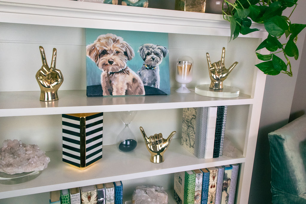 Shaka ("Hang Loose") or Roadrunner or "Birds Up" Hand Sign Sculpture in Brass