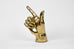 "Guns Up" Hand Sign Sculpture in Brass