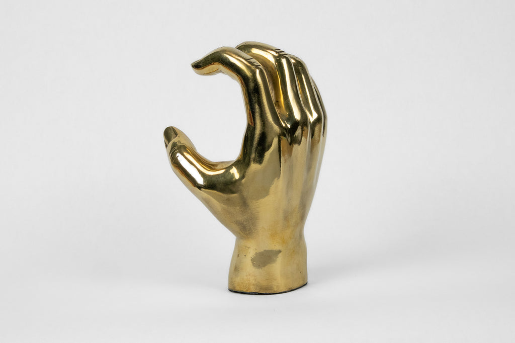 Bear Claw or Bobcat Claw Hand Sign Sculpture in Brass
