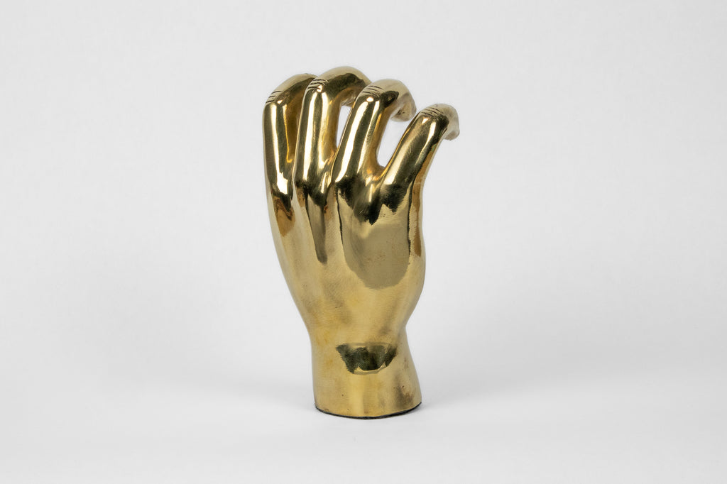 Bear Claw or Bobcat Claw Hand Sign Sculpture in Brass