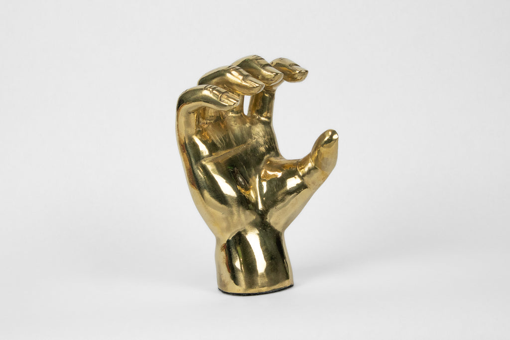 Bear Claw or Bobcat Claw Hand Sign Sculpture in Brass