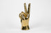 Peace Hand Sign Sculpture in Brass