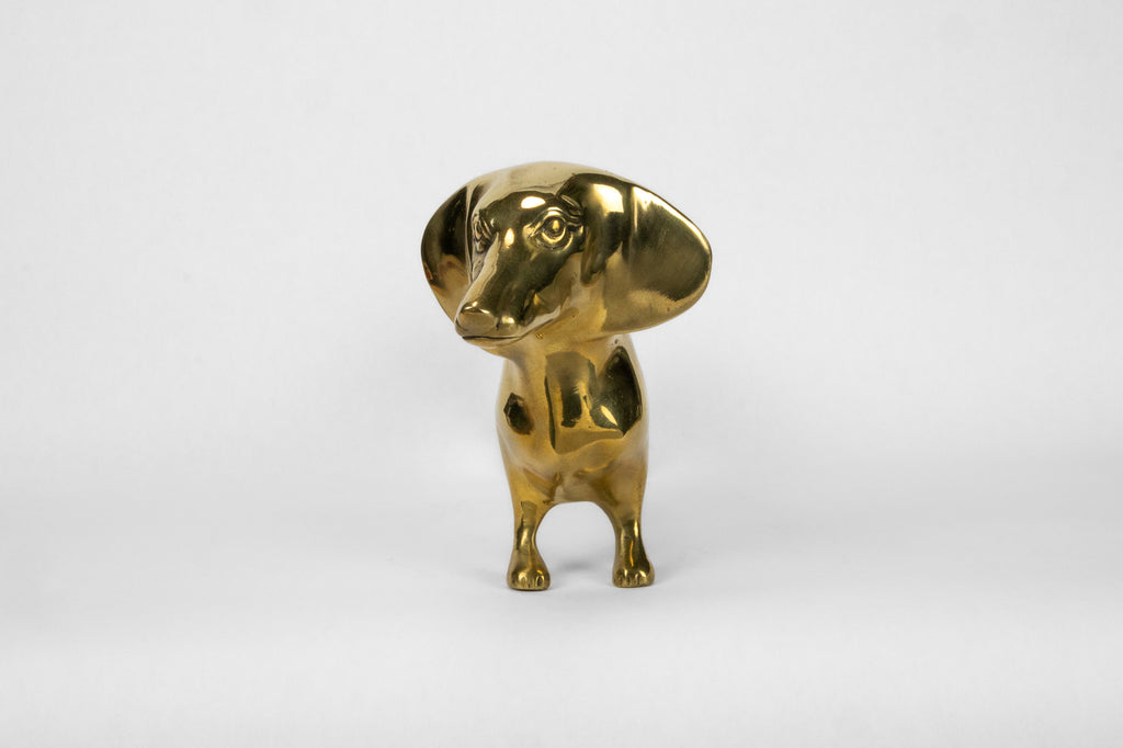 Dachshund Sculpture in Brass