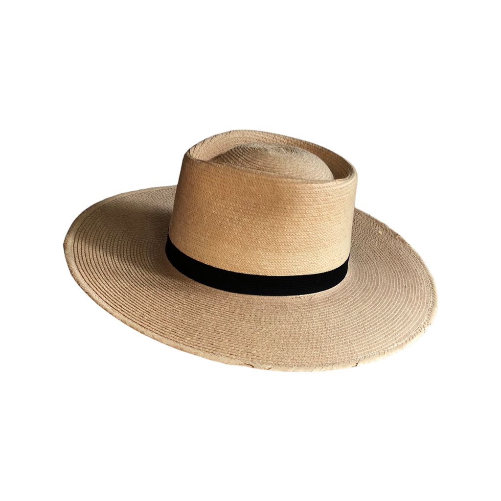 Palm Leaf Fedora with 4" Brim and 5 1/4" Crown