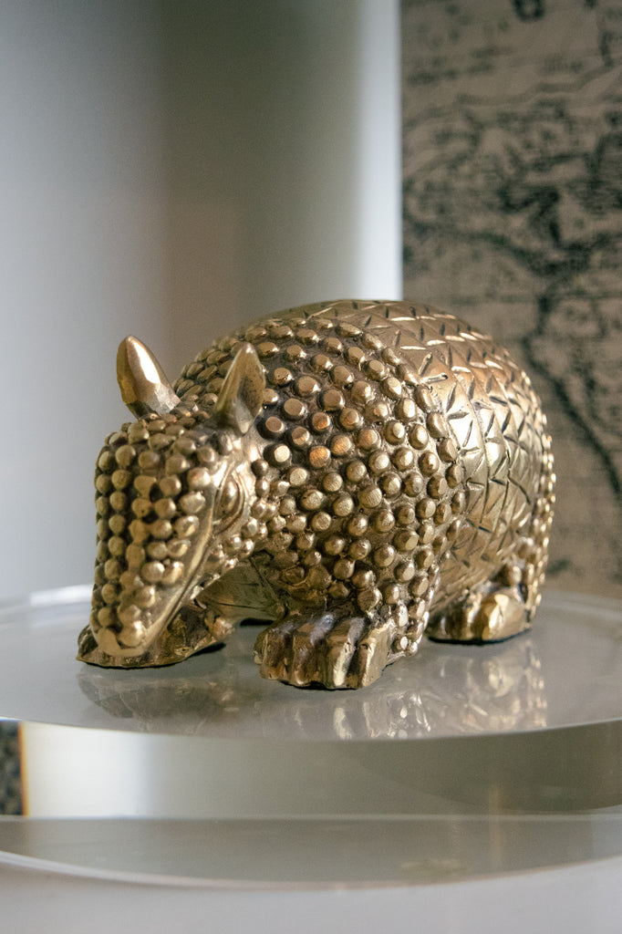 Armadillo Sculpture in Brass