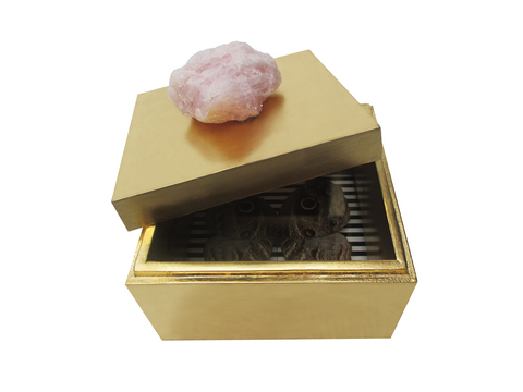 Waylande Gregory Gold Painted Butterfly Box