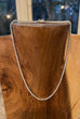 Square Bezel-Set Tennis Necklace in Sterling Silver with Cubic Zirconia (CZ) Stones (2mm)