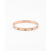 Stainless Steel Cuff Bracelet with Embedded Crystals