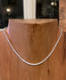 Round Bezel-Set CZ and Sterling Silver Tennis Choker Necklace (1.5 mm)