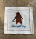August Morgan Cocktail Napkin Set of 4 - Straight Up (Brown Bear)