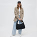 Large Woven Neoprene Hobo in Black