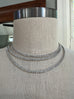 Moissanite and Sterling Silver Square Bezel-Set Tennis Necklace (2.5mm)