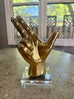 Axe Hand Sign Sculpture in Brass