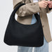 Large Woven Neoprene Hobo in Black