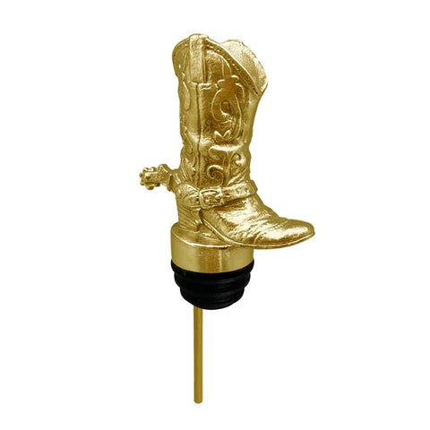 Menagerie Titanium Gold Cowboy Boot Pourer-Aerator