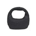 Mini Woven Neoprene Hobo in Black