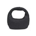 Mini Woven Neoprene Hobo in Black