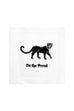 August Morgan Cocktail Napkin Set of 4 - On the Prowl (Black Panther)