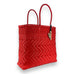 Handwoven Tote in Saturated Red by Maria Victoria