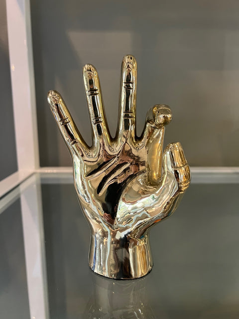 W. C. Hand Sign Sculpture in Brass