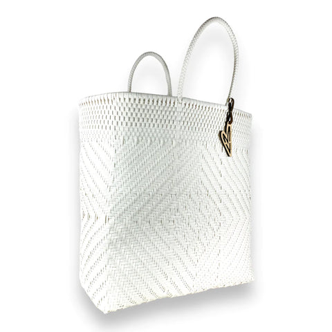 Handwoven Tote in Seashell by Maria Victoria