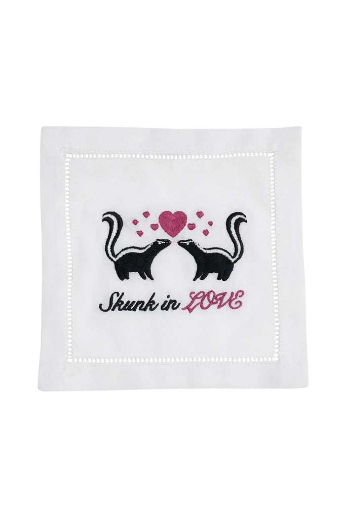 August Morgan Cocktail Napkin Set of 4 - Skunk in Love