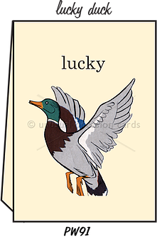 Pointed Wit Greeting Card: "Lucky Duck"