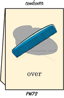 Pointed Wit Greeting Card: "Comb Over"